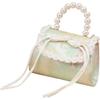 Mini Retro Handbag with Pearl handle, Vintage Embroidered Purse with Tassel for Little Girls, Chinese Knot view 1
