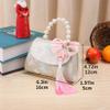 Mini Retro Handbag with Pearl handle, Vintage Embroidered Purse with Tassel for Little Girls, Chinese Knot view 2