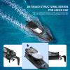 Authticar RC Jet Boat, 30KM/H Fast RC Boat, 2.4Ghz RC Speedboat with 370 Motor Water Cooling System Low Power Reminder Off Water Sensing Gift for Teen Adults view 4