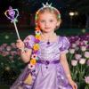DUDUCOFU Princess Accessories with LED Lights for Little Girls, Glowing Braided Wig with Tiara Wand Toys for Girls Gift 3 4 5 6 7 8 view 2