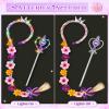 DUDUCOFU Princess Accessories with LED Lights for Little Girls, Glowing Braided Wig with Tiara Wand Toys for Girls Gift 3 4 5 6 7 8 view 3