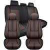 Car Seat Covers for Honda CR-V CRV Hybrid 2020-2024 2025,Waterproof Leather Seat Covers 5-Seats Standard,Car Interior Accessories with Airbag,Car Seat Protectors for CR-V CRV Hybrid(Black+Coffee) view 1