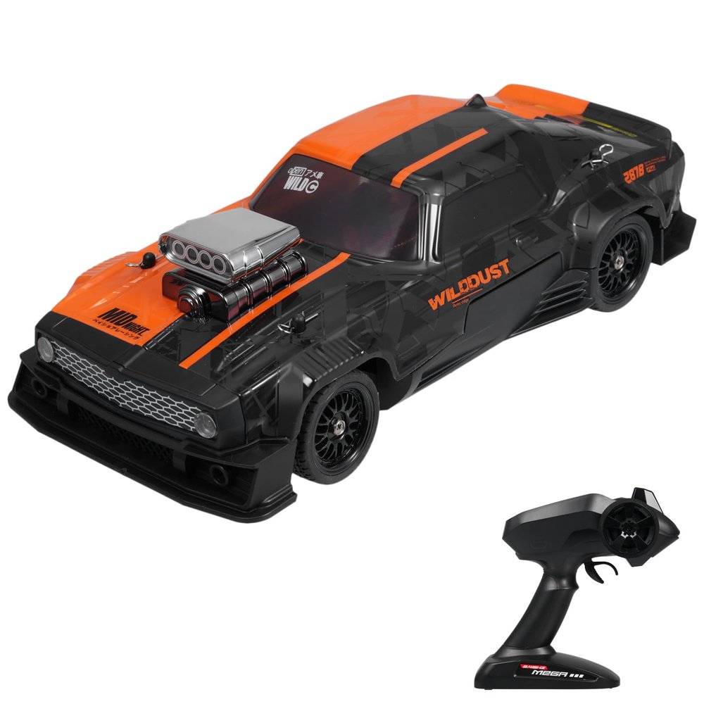 Authticar Remote Control Drift Car, 2.4GHz 1:16 Scale 4WD 50KM/H High Speed Model Vehicle with Gyro, LED Lights Drifting Tires, Rechargeable Electric Toy Birthday Gifts for s s Teen