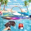 Authticar RC Boat, 30KM/H High Speed RC Boat, 2.4Ghz RC Speedboat with 370 Motor Water Cooling System Low Power Reminder Off Water Sensing Gift for Teen Adults view 3