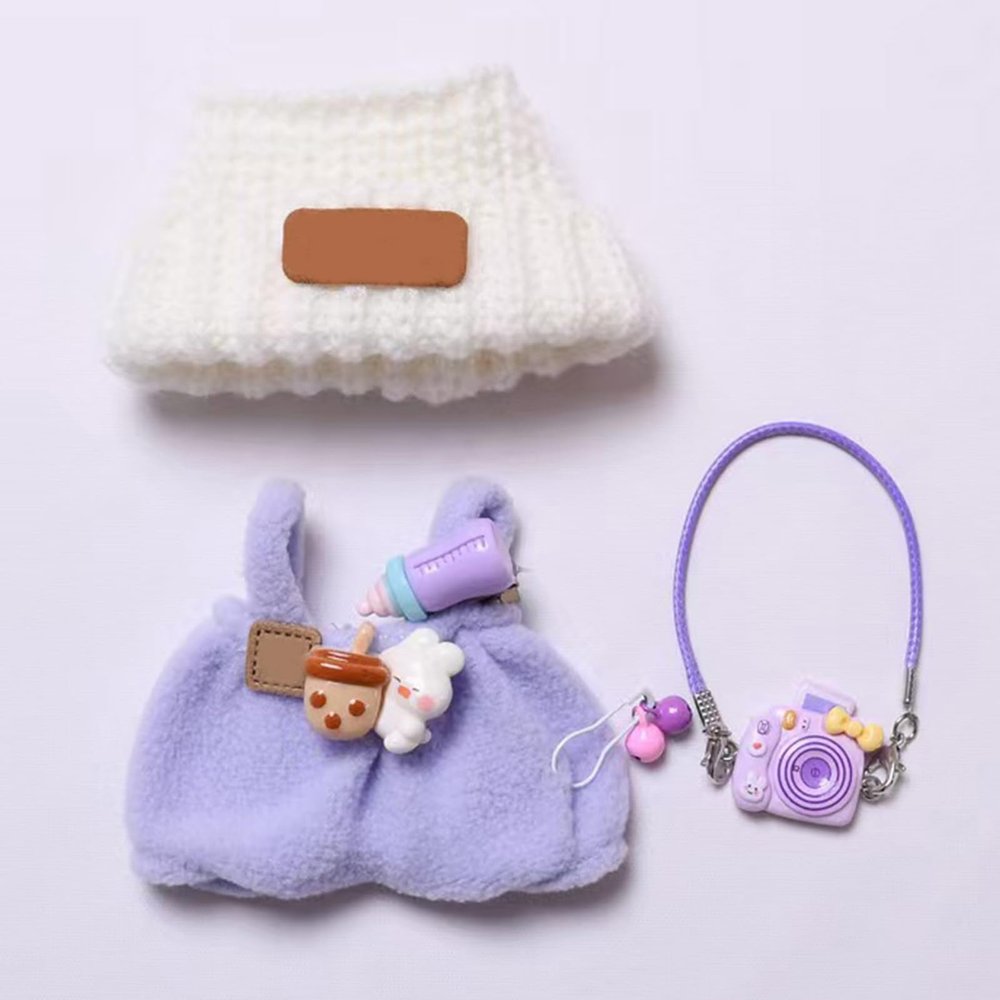 Clothes for 17cm Dolls Clothes Accessories, Exquisite Outfit for 6.69 inch 17cm Doll Clothing Set Replacement(No Doll) (Purple, Clothes Suitable for 6.69 inch Doll)