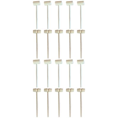 JOINPAYA 20pcs Mini Wooden Hammer Toy Natural Mallets for Boy Girl Smooth Safe Design for Hand-Eye Coordination Hands Play for Boys Girls