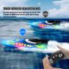 Authticar RC Jet Boat, 30KM/H Fast RC Boat, 2.4Ghz RC Pool Toys with 370 Motor Water Cooling System Low Power Reminder Off Water Sensing Gift for Teen Adults view 4