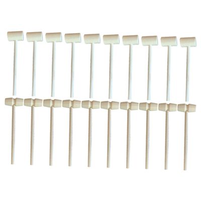NAMOARLY Safe Wooden Mallets for Kids 20 Pcs Mini Hammers Polished Surface Perfect for Kindergarten DIY Projects