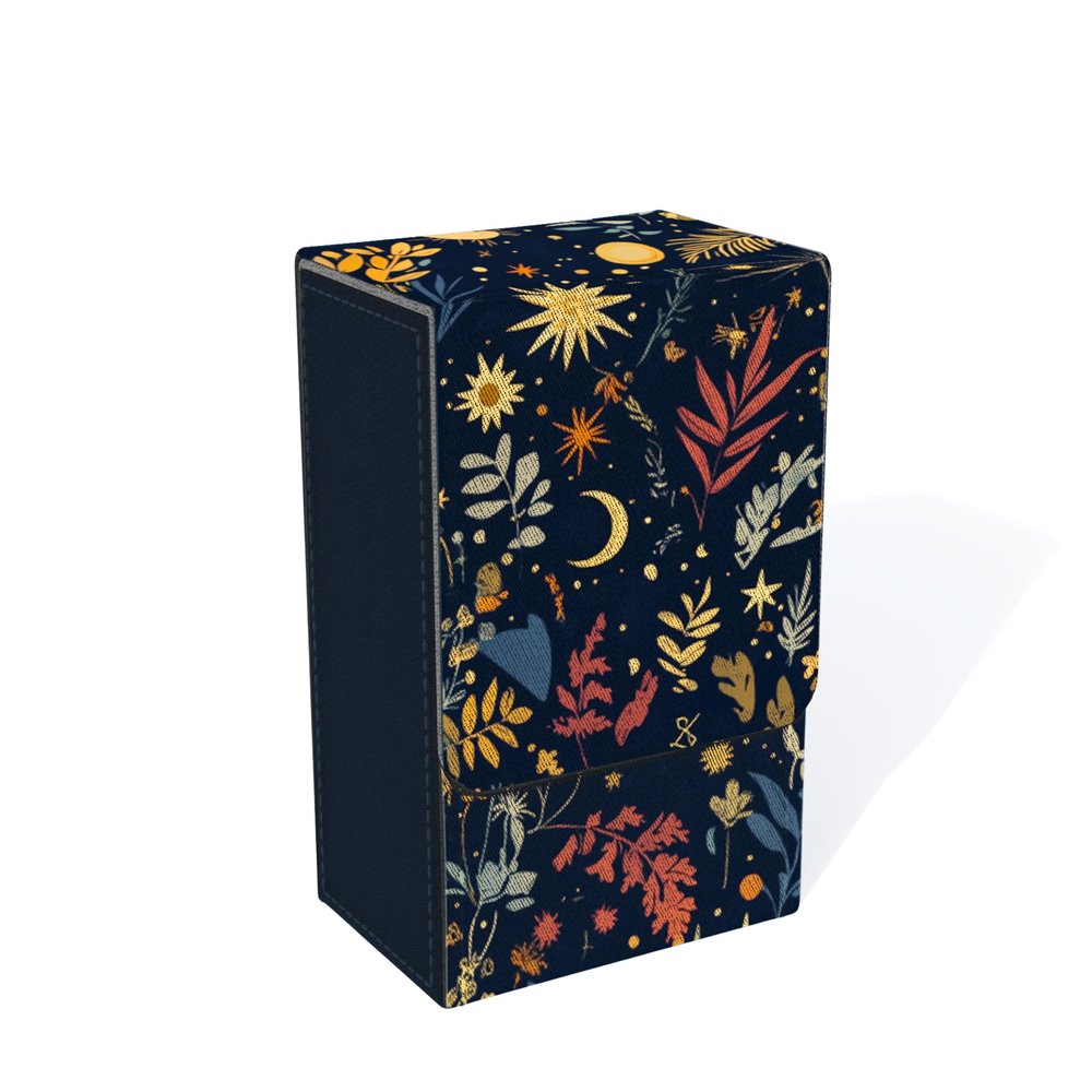 Boltquan Tarot Card Holder with Grey Interior  Fold-Top Case with Magnetic Lid Closure  Fits Standard Tarot Decks  Outer Dimensions 5.39 x 3.38 x 2 Inches (Mystic Ember)