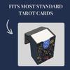 Boltquan Tarot Card Holder with Grey Interior  Fold-Top Case with Magnetic Lid Closure  Fits Standard Tarot Decks  Outer Dimensions 5.39 x 3.38 x 2 Inches (Mystic Ember) view 3