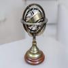 "Antique Brass Zodiac Armillary  5'' Engraved Celestial Globe with Wooden Base | Nautical Decor" view 3