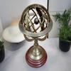 "Antique Brass Zodiac Armillary  5'' Engraved Celestial Globe with Wooden Base | Nautical Decor" view 4