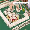 Solid Color Square Anti Slip Mahjong Table Mat, Insulation and Noise Reduction Table Cover Mat, Used for Poker and Board Games(Green-2,70CM/27.5") view 3