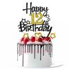 12th Birthday Cake Decoration, Heart Star Birthday Candle Glitter Cake Topper for Birthday Anniversary Theme Party Cake Bunting Decor Supplies view 3