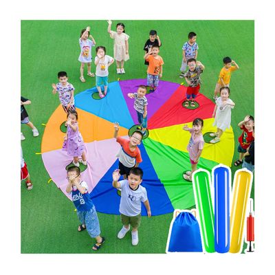 NPQPNAFC Play Parachute Outdoor Beach Game - Parachute Game, Parachute Games for Home/Nursery, Garden/Lawn/Beach/Backyard Games(4m/13.1ft)