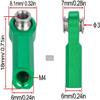 1/10 RC Crawler Rod Ends,4pcs M4 Aluminum Chassis Link Steering Rod Straight Rod Ends/Bend Rod Ends for 1/10 RC Crawler SCX10 TRX4 Capra VS4-10 Wraith ((Straight 7mm Red)) view 3