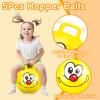 Hymaz 5 Pcs Hopper Ball Carnival Outdoors Jumping Hopping 18 Inch Bouncing Ball with Handle and Air Pump for Kids Sports School Ride Games Balance Exercise Fun view 3