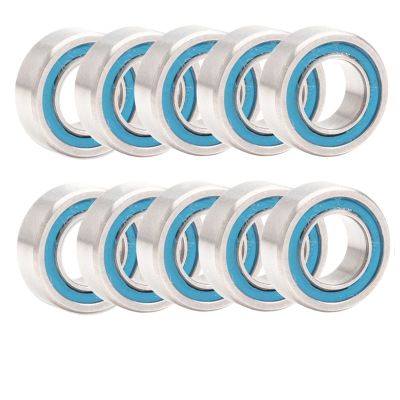 MR116RS Bearings Blue Sealed 6x11x4 mm, ABEC-3 MR116 2RS Shaft Ball Bearing Parts for Hobby RC Car Truck, Pick of 10 Pcs Bearings