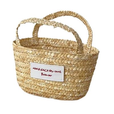 Kids Bag Handbag with White Lace Trim, Summer Beach Tote for Girls Children's Accessories Zero Wallet (style A)