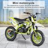 Honrane 50cc Kids Dirt Bike, 2-Strok Upgraded Gas Dirt Bike, Gas Power Motocross Bike, Off Road Mini Dirt Bike for Kids, Gas Motorcycle with Front Rear Disc Brakes, Weight Support Up to 330 LBS Green view 2