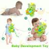 Holaxander Baby Elephant Musical Stuffed Animals Toy with Light-Up Music & Crinkle Sound Paper,Infant Bilingual Early Learning Education Toys,Tummy Time Toys for 0-3-6-12+ Months Boy Girl, Green view 2