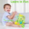 Holaxander Baby Elephant Musical Stuffed Animals Toy with Light-Up Music & Crinkle Sound Paper,Infant Bilingual Early Learning Education Toys,Tummy Time Toys for 0-3-6-12+ Months Boy Girl, Green view 4