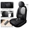 QUFEI Front Seat Covers for Jeep New Compass 2017,Leather Car Seat Covers,Soft Interior Accessories Seat Cushion Cover,Waterproof Automobile Seat Protectors for New Compass(Black,Deluxe) view 2