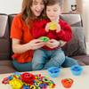 286Pcs Letters and Numbers Sensory Bin Filler Fine Motor Toys Counting Sorting 200 Felt Pompoms 76 Magnetic Letters Numbers 4 Tweezers 5 Silicone Plates 1 Storage Box for Counting Sorting DIY Crafts view 3