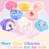 8 Pack Butter Slime Kit for Kids, Scented Butter Slime Party Favors with Peach, Unicorn, Rainbow Charms, Birthday Gifts for Girl Boys, Stretchy and Non-Sticky, Super Soft DIY Stress Relief Toy view 3