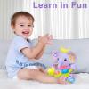 Holaxander Baby Elephant Musical Stuffed Animals Toy with Light-Up Music & Crinkle Sound Paper,Infant Bilingual Early Learning Education Toys,Tummy Time Toys for 0-3-6-12+ Months Boy Girl, Purple view 4