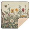 Kigai Wildflowers Baby Play Mat for Floor and Playpen 50x50 inch Non-Slip Baby Activity Playmat Waterproof Foldable Crawling Mat for Infants Toddlers view 1