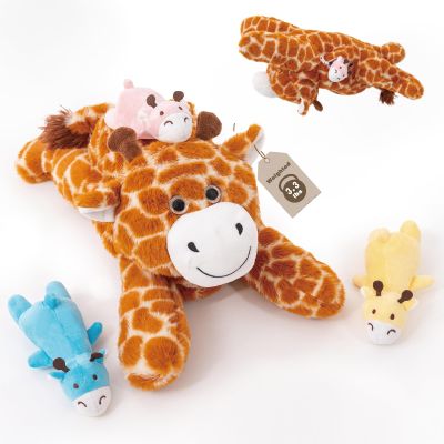 AmyToo Giraffe Stuffed Animals, Mommy Giraffe Plush with Baby, 4 Pcs Plush Toy for Girl Boy, Birthday Valentine's Gifts for Girlfriend, Kids, Toddler, Age 3-8, Yellow
