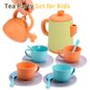 Kids Pretend Play Kitchen Set, Toy Cookware & Tea Set with Pots, Cups & Utensils, Montessori Role Play Toy for Toddlers Girls Boys Ages 36 view 3