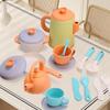 Kids Pretend Play Kitchen Set, Toy Cookware & Tea Set with Pots, Cups & Utensils, Montessori Role Play Toy for Toddlers Girls Boys Ages 36 view 4