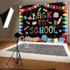 12x10ftWelcome Back to School Backdrop First of School Banners Decorations Back to School Preschool Kindergarten Classroom Party Banner Decoration for Birthday Photo Booth Props view 2
