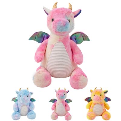 AmyToo Weighted Stuffed Animals, Giant Dragon Stuffed Animal, Weighted Plush Dragon, Toy Gifts for Kids & Adults, 4.5 lbs, 24 Inch, Pink