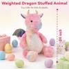 AmyToo Weighted Stuffed Animals, Giant Dragon Stuffed Animal, Weighted Plush Dragon, Toy Gifts for Kids & Adults, 4.5 lbs, 24 Inch, Pink view 2