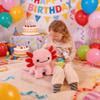 AmyToo Axolotl Stuffed Animals, Mommy Axolotl Plush with Baby, 5 Pcs Plush Toy for Girl Boy, Birthday Valentine's Gifts for Girlfriend, Kids, Toddler, Age 3-8, Pink view 3