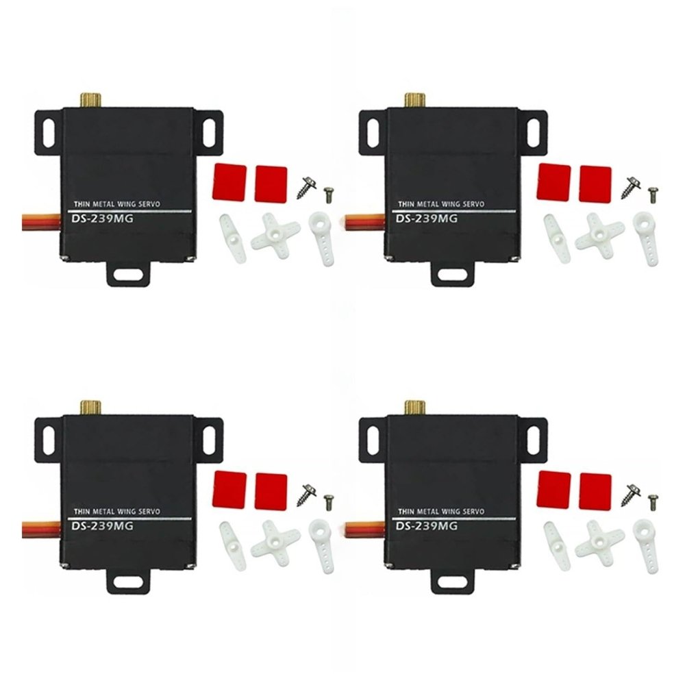 1/2/4PCS DS239MG DS-239MG Digital Servo Motor Slim Wing Metal Gear 4.6kg/0.15sec/22g For RC Glider Fixed-Wing Plane Robot(4PCS)
