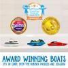 SplashEZ Bath Toy Boats for Toddlers, Mold Free Boat Bath Toys for Kids & Toddlers, No Hole for Water Floating Ships for Bathtub, Pool, Shower for Boys & Girls, 3-Pack: Jet Ski Yacht Catamaran view 3
