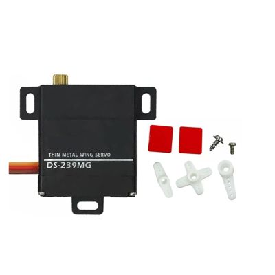 1/2/4PCS DS239MG DS-239MG Digital Servo Motor Slim Wing Metal Gear 4.6kg/0.15sec/22g For RC Glider Fixed-Wing Plane Robot(1PCS)