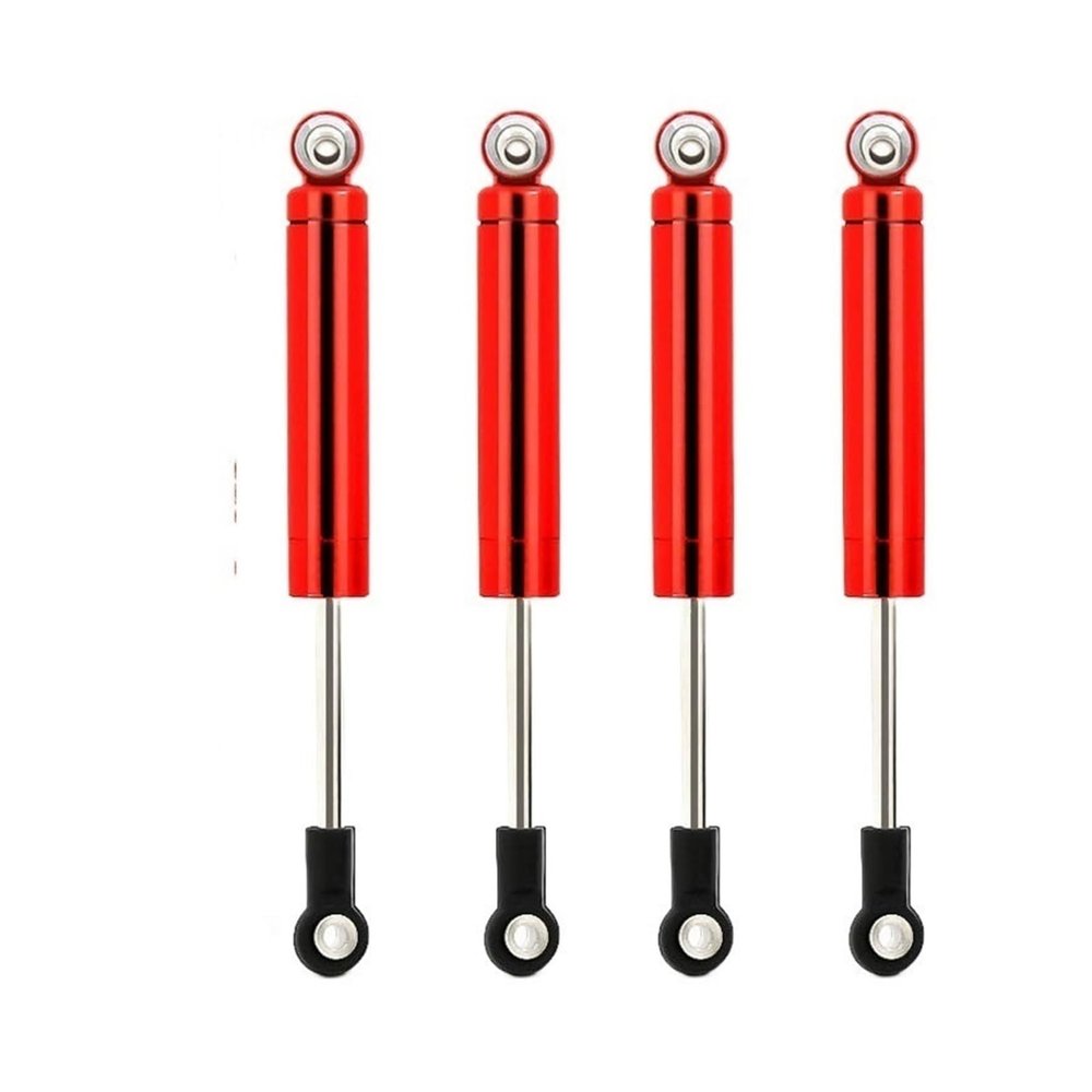 4Pcs Car Built-in Spring 62/72/82/92/102mm Shock Absorber Damper For 1/10 RC Crawler Axial SCX10 90046 for TRX-4 D90 MST Redcat(4PCS Red 92mm)