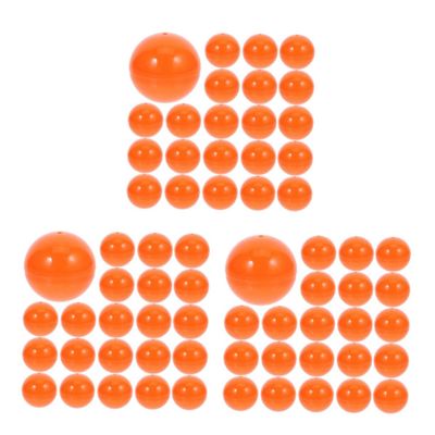 MOBUTOFU 150 Pcs Ball Floatie Hollow Raffle Balls Playroom Game Raffle Cage Jumbo Pool Game Inflatable Jousting Bingo Machine Play Tunnel Large Bingo Cage Balloon Orange Pvc