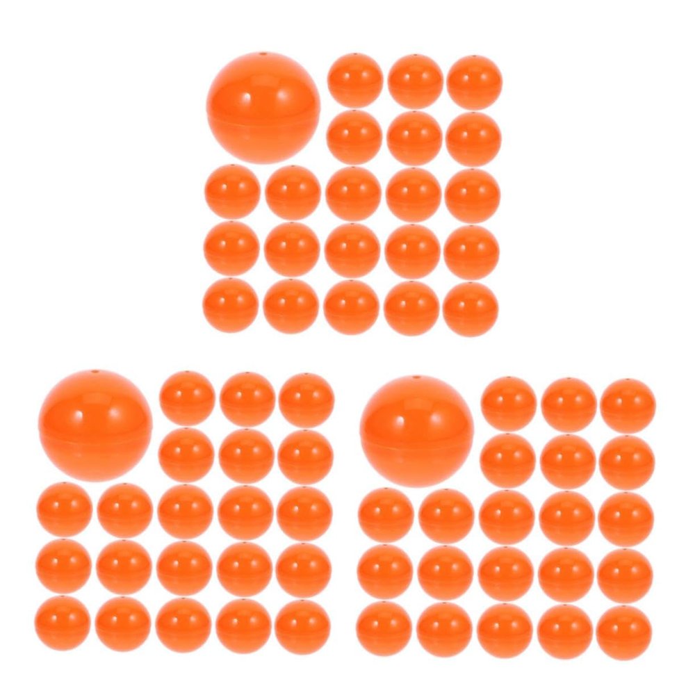 MOBUTOFU 150 Pcs Ball Floatie Hollow Raffle Balls Playroom Game Raffle Cage Jumbo Pool Game Inflatable Jousting Bingo Machine Play Tunnel Large Bingo Cage Balloon Orange Pvc