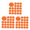 MOBUTOFU 150 Pcs Ball Floatie Hollow Raffle Balls Playroom Game Raffle Cage Jumbo Pool Game Inflatable Jousting Bingo Machine Play Tunnel Large Bingo Cage Balloon Orange Pvc view 1