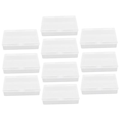 BESTonZON 10pcs Clear Game Card Storage Boxes Semi-Transparent Containers for Game Items Convenient and Compact Design