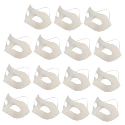 Abaodam 15pcs Paintable Masquerade Masks for Diy Crafting for Parties Weddings and Boys and Girls Art Projects Blank Paper Pulp Masks for Creative Decoration