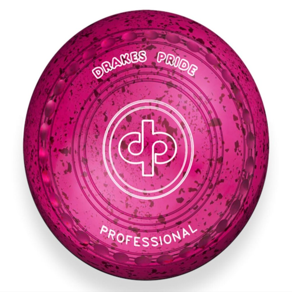Drakes Pride Professional Bowls - Pink / Magenta, Gripped, Size 1, Heavy