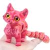 WUQIREN 3D Printed Cat,3D Printed Animals Fidget Toys Decor for Stress Relief,Desktop Decoration,Easter Basket Stuffers,Gift for Kids (Red) view 1