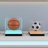 12'' Acrylic Display Case with RGB LED Lighted Base & Ball Holder, App & Controller, 16 Million Colors, Music Sync & Timer, Showcase Fullsize Basketball, Football, Mini Helmet, Collectibles view 4